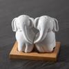 Koreanische Cartoon-Tier-Keramik-Gewürzflasche Kreativer Weißer Bär Elefant Porzellan Salz-Pfefferstreuer Küche Gewürzlagerung