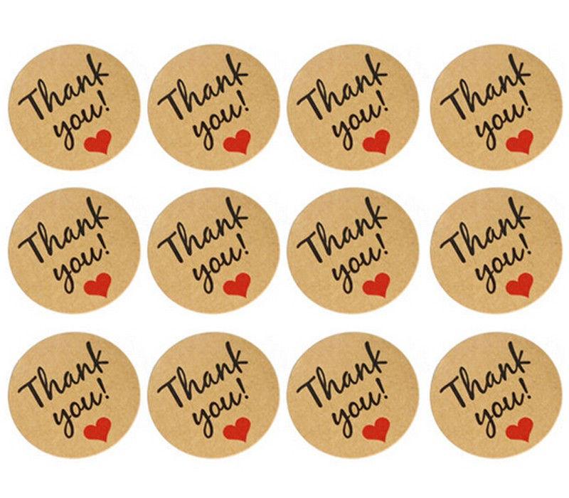 120 Pcs Thank You Stickers Labels Sealing Craft Wedding Favours Letters Card Gifts
