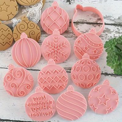 Set di 10 tagliabiscotti natalizi con design festivi per cuocere e decorare biscotti e caramelle - Stampo da forno resistente per Natale