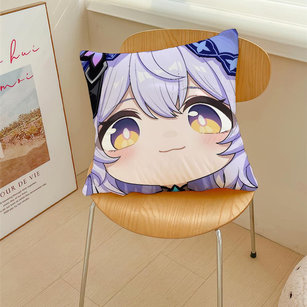 Honkai Star Rail face Cute Q-version w cushion cover Pillow Cover Decoration Room Home Sofa living Office Car Nordic Simplicity