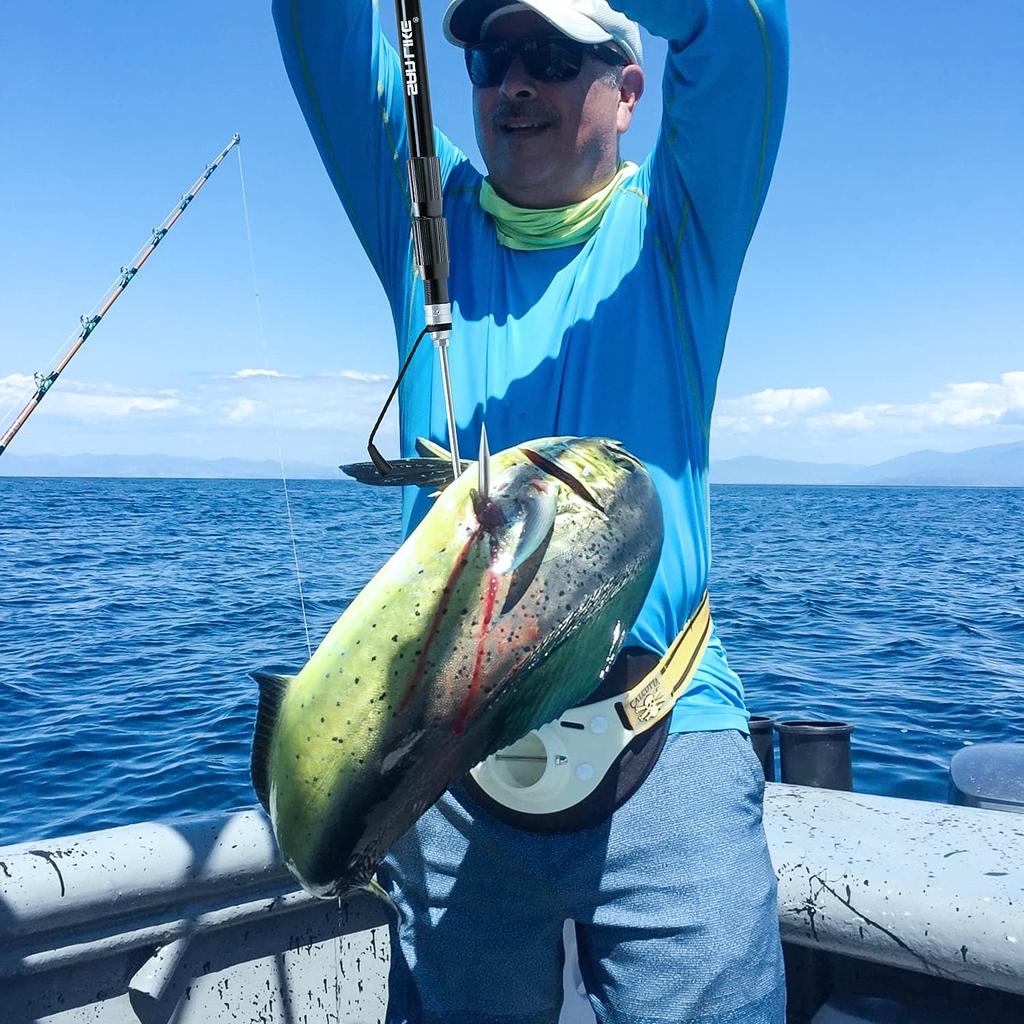 SANLIKE Fishing Gaff, Bluefish Floating Gaff, Glass Fiber with Anti-Fall String, Black, 310cm