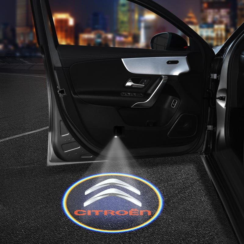 1/2Pcs Car Door Welcome Light Led HD Laser Projector Lamp For Citroen C1 C3 C4 C5 C6 2CV VTS Picasso Cross Cactus RD3 C4L DS3 DS