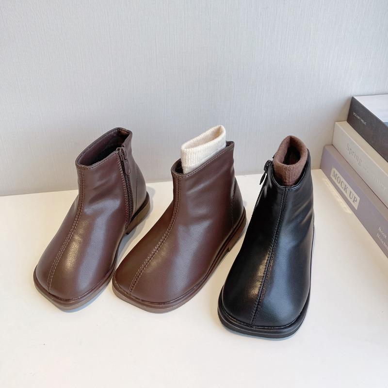 Autumn and Winter Classmate Little Girl Princess Style Short Boots Soft-soled Baby Martin Boots
