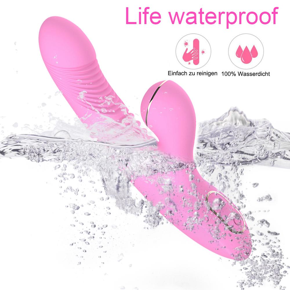 Heating G Spot Dildo Thrusting Vibrator Powerful Clit Sucker Nipple Stimulator Vagina Massager Adult Sex Toys for Woman