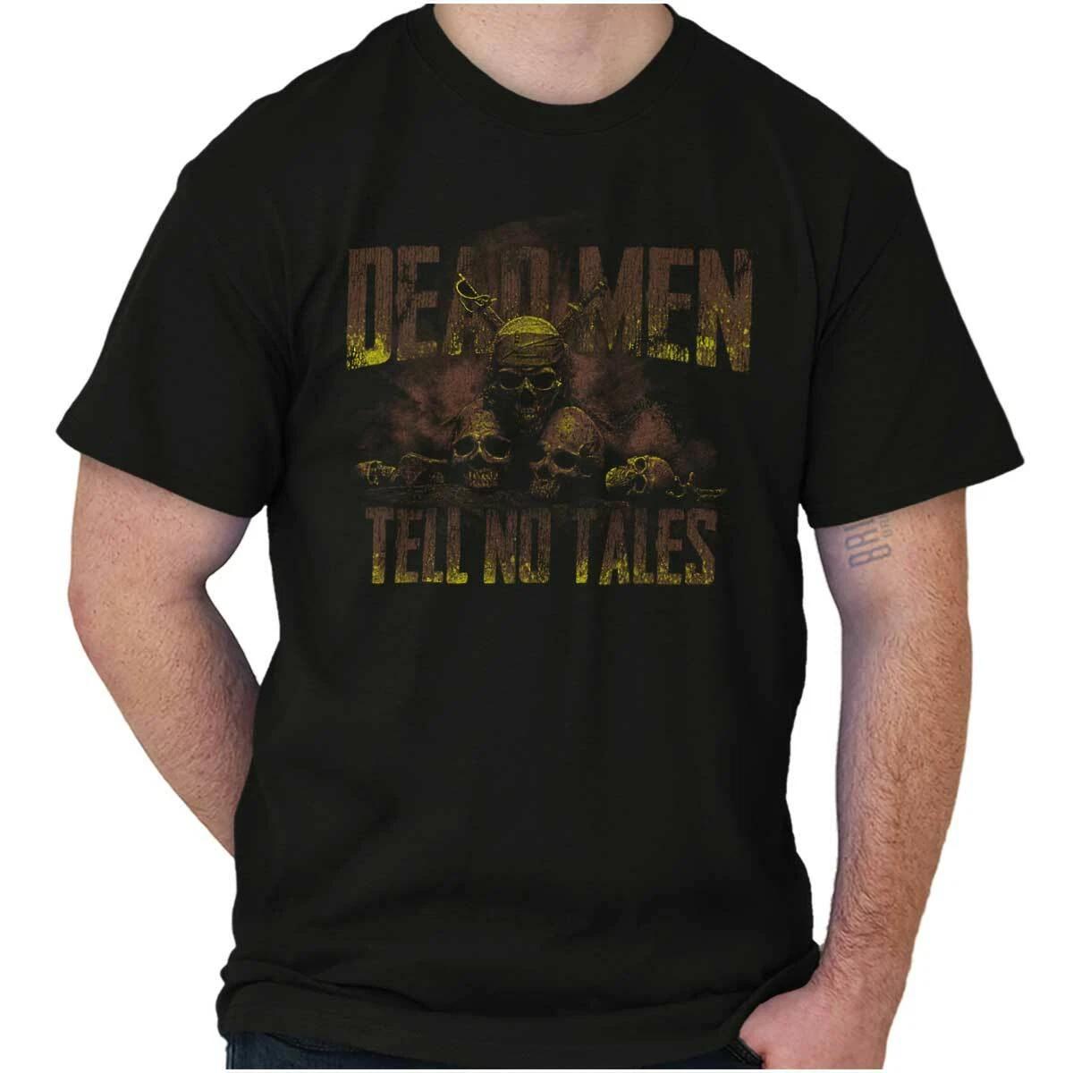 Dead Men Tell No Tales Pirate Skull Movie Womens or Mens Crewneck T Shirt Tee XL