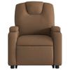 Electric Massage Recliner with Rising Function Brown Fabric