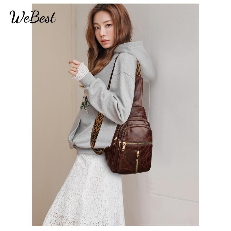 

Leisure Large Capacity PU Soft Leather Crossbody Bag чёрный