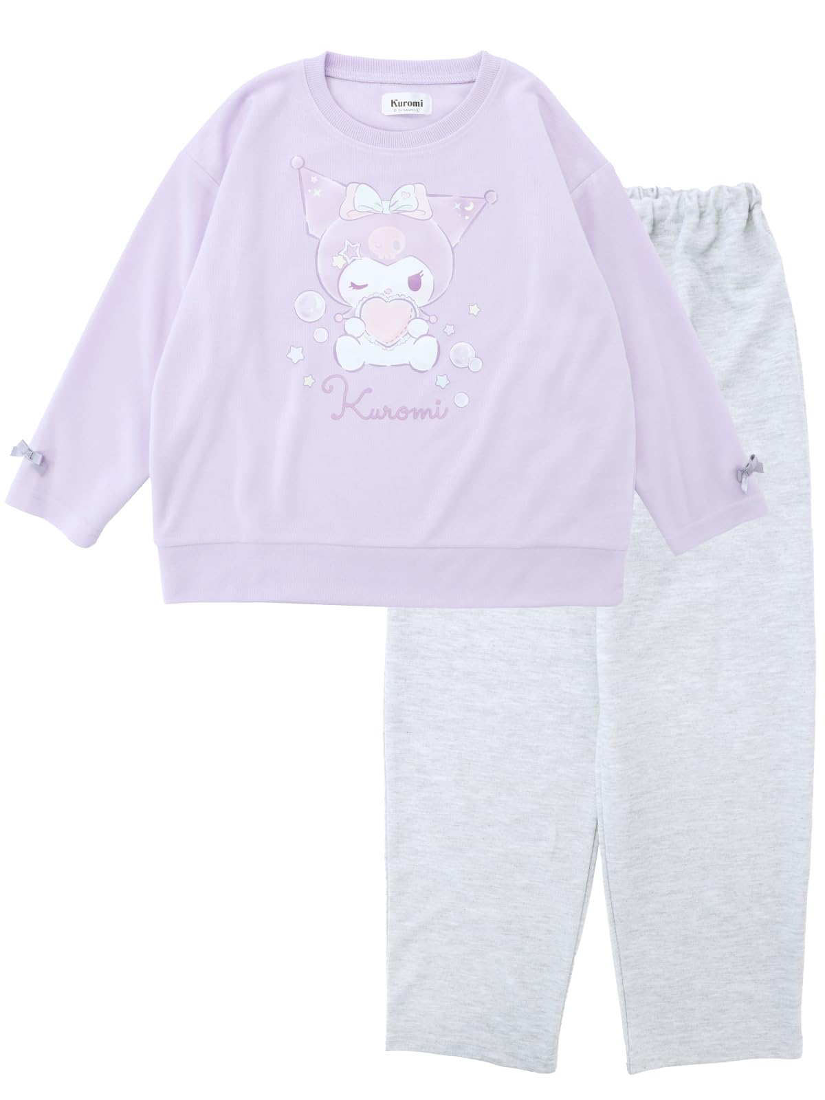 

Sanrio Characters My Melody Kuromi Kids Пижама с длинным рукавом Картонный материал Весна Осень Розовый Фиолетовый 120 см 130 см 140 см Фиолетовый [Kaitak Family]