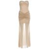 202 European and American Style Spring and Summer New Women's Clothing Solid Color Slim-fitting Street Fashion One-word Collar Tube Top Dress Women