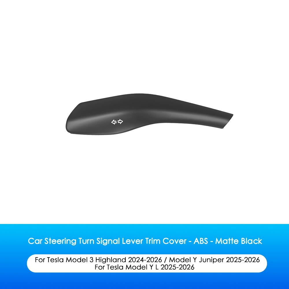 Heenvn ABS Car Steering Turn Signal Lever Trim Cover For Tesla Model 3 Highland Model Y Juniper Model YL 2025 2026 Auto Interior