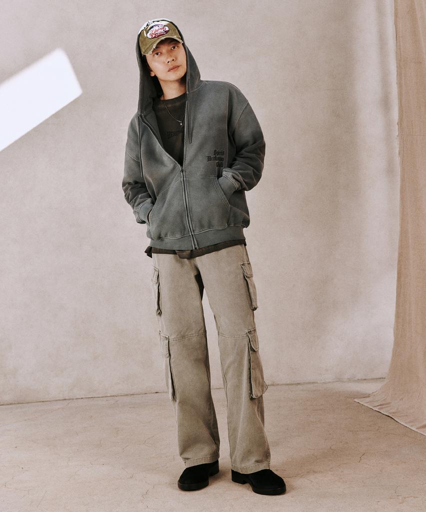 BUCKAROO Canvas Garment-Dyed Multi Cargo Pants Grey