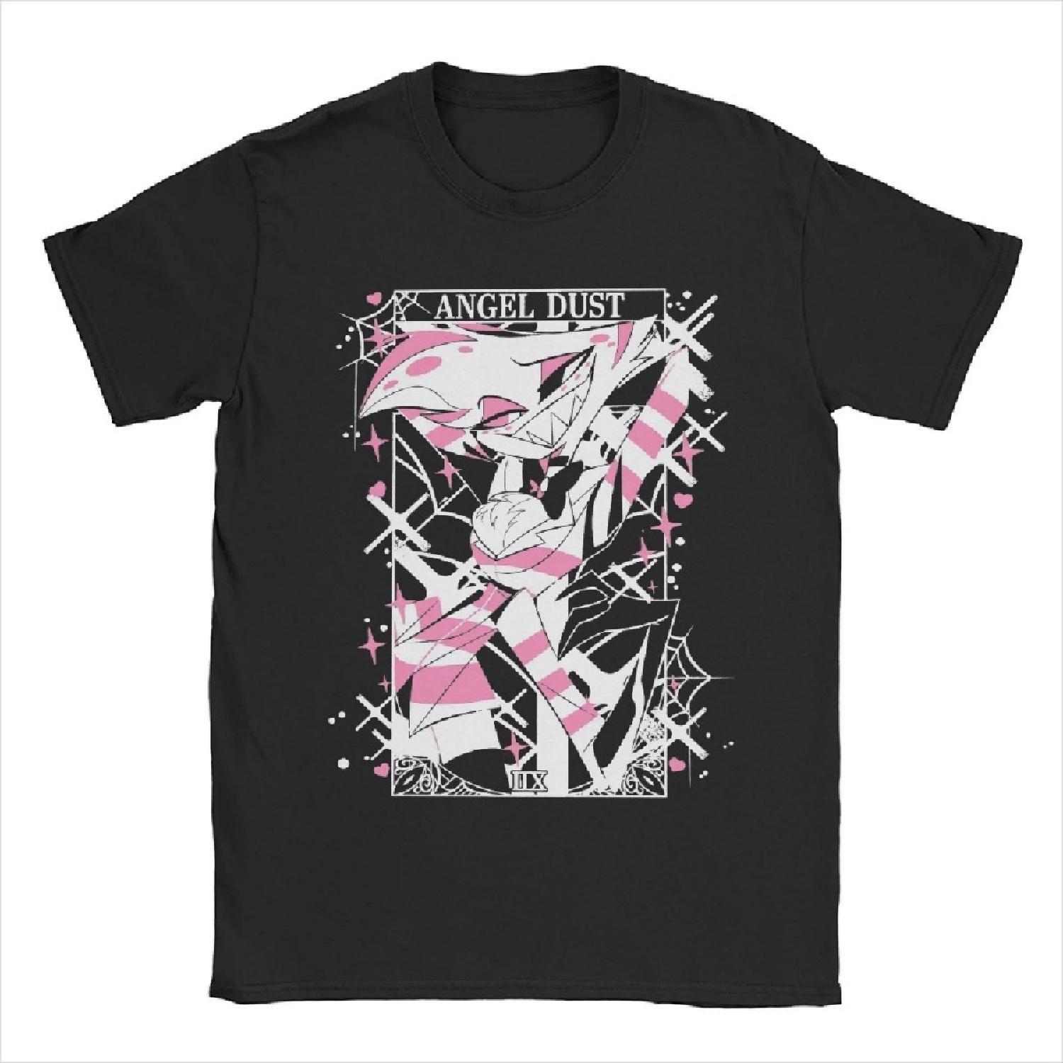 

Cool Angel Dust Hazbined Hoteled T-Shirts Men Crewneck 100% Cotton T Shirt Short Sleeve Tees Gift Clothes XXXXXL чорний