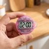 LCD Display Digital Timer Handheld Keychain Timer Convenient Countdown Timer  Baking