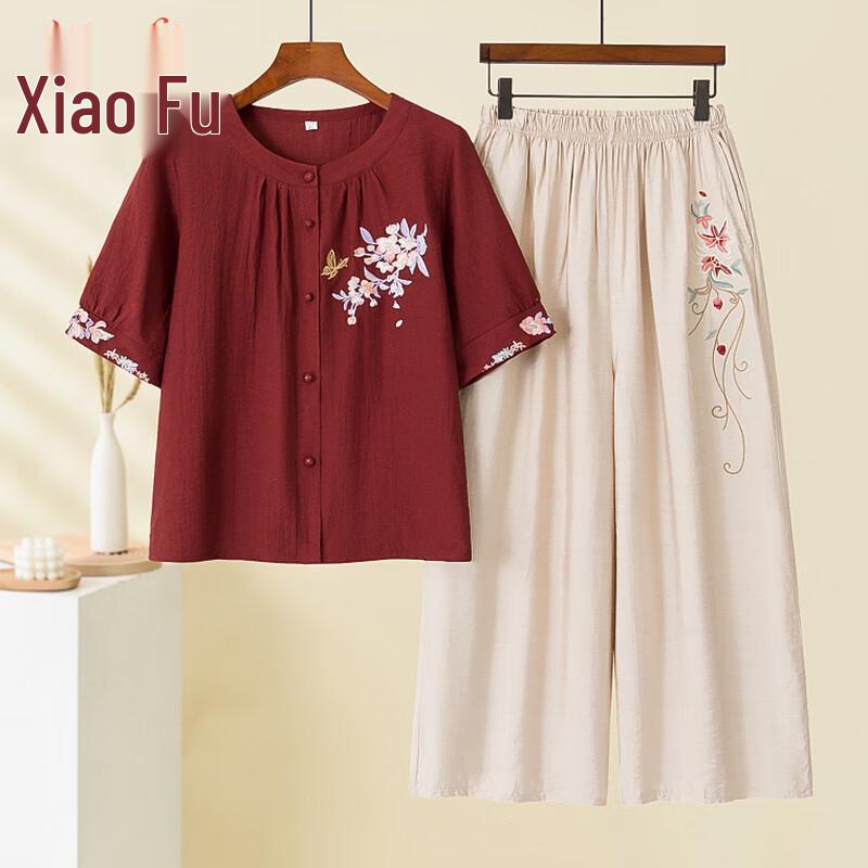 Женский стильный летний комплект из двух предметов с цветочным принтом и короткими рукавами 3XL