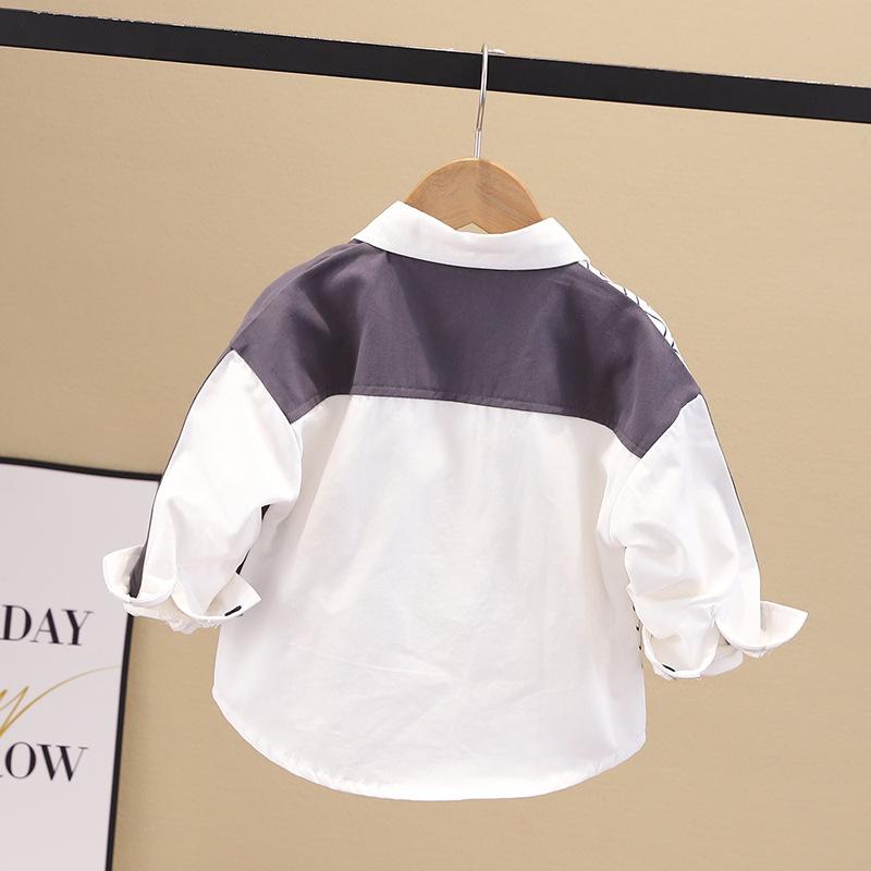 Boys Korean Striped Long Sleeve Shirt Thin Spring Autumn Baby Fashion Top Jacket