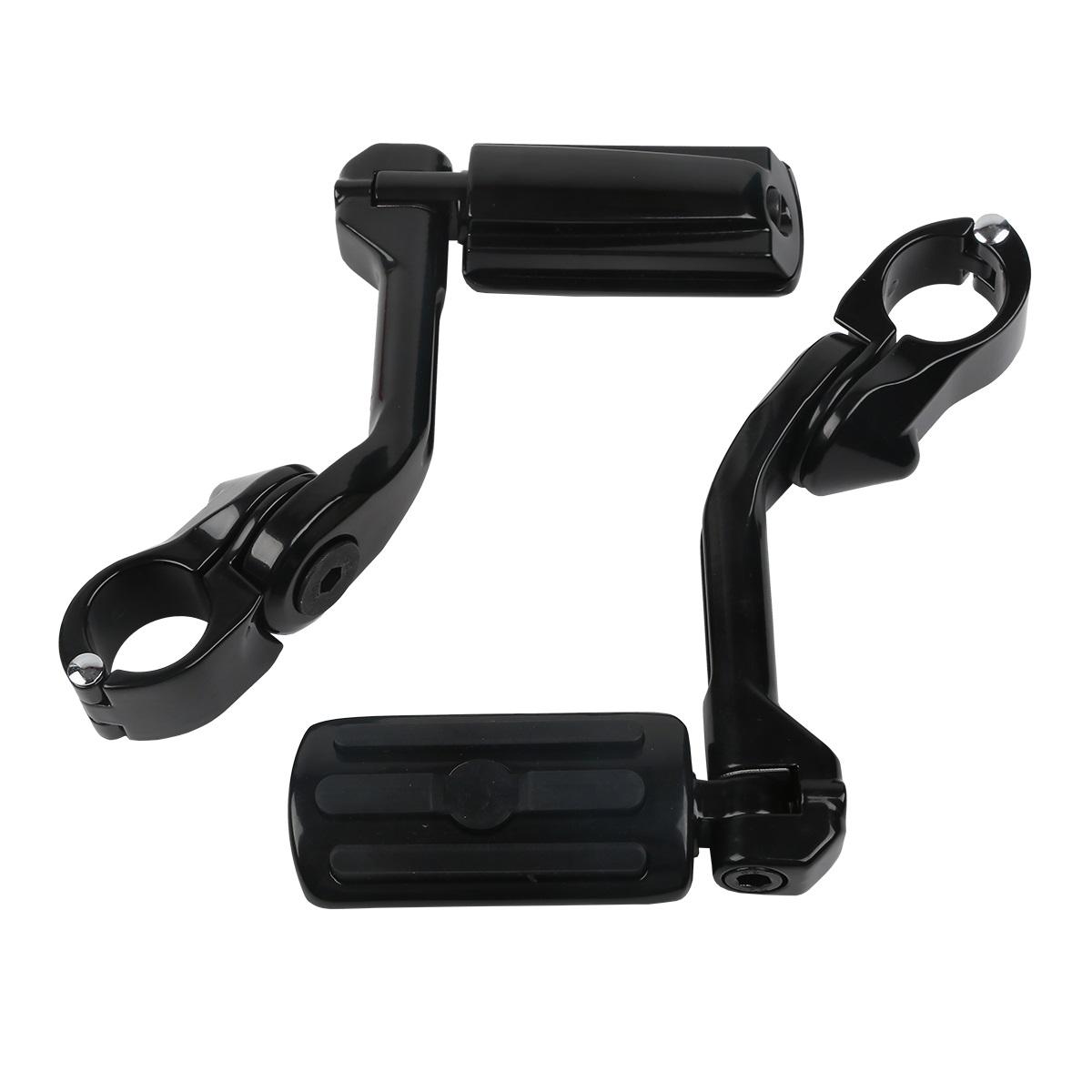 

Adjustable Highway Foot Pegs Footrest 1 1/4 Long Angled Mount Kit Fit Fit For Harley 32mm Engine Guards