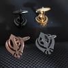 Stainless steel butterfly clasp brooch/cufflink, Sikh symbol badge for men's suit, elegant anti-exposure button for women.