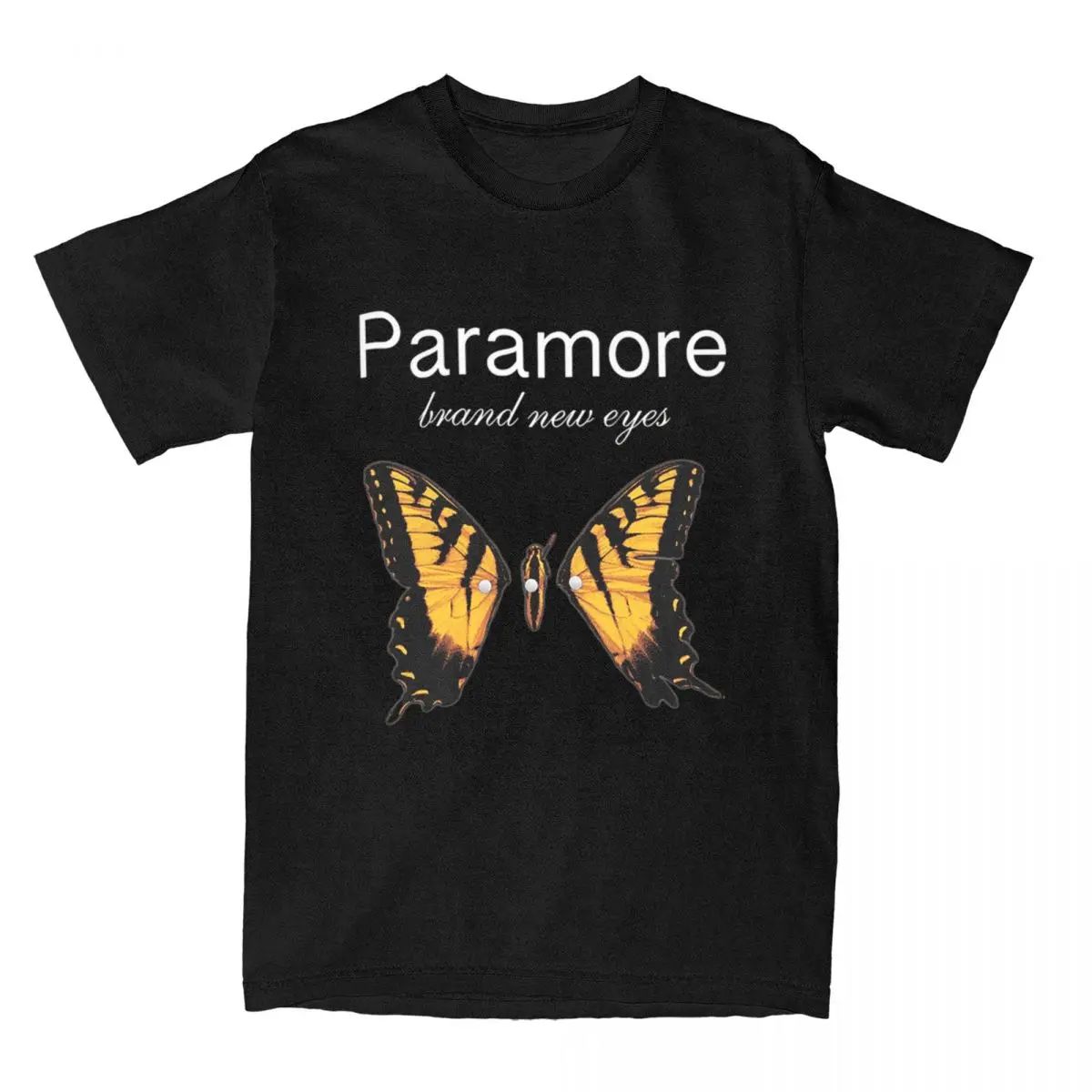 Y2K Fashion Casual T Shirts Paramore Butterfly Logo Shirt Outfits Vintage Cotton T Shirts Tee Clothing Printed Cotton Top Unisex S