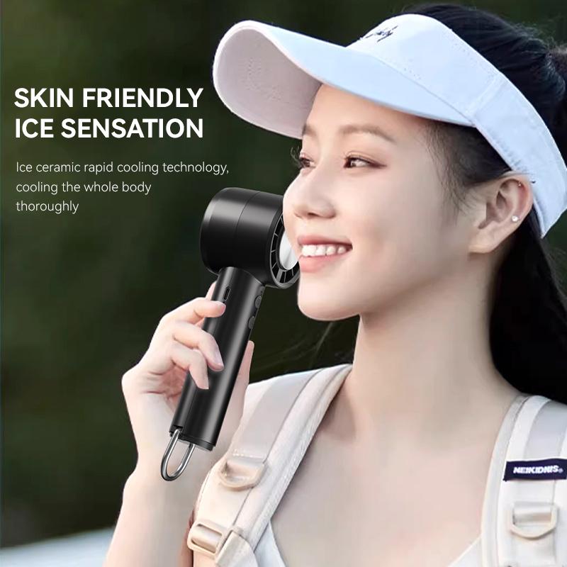 Silent High-speed Led Display High Wind Power USB Charging Fan Handheld Small Fan Refrigeration Air Conditioner Portable