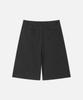 DRAW FIT Pinstripe Long Bermuda Slacks [Charcoal]