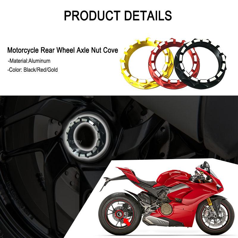 Fit For Ducati MONSTER MULTISTRADA DIAVEL 1200 1260 1098 1199 1299 V4 Motorcycle Accessories Aluminum Rear Wheel Axle Nut Cover