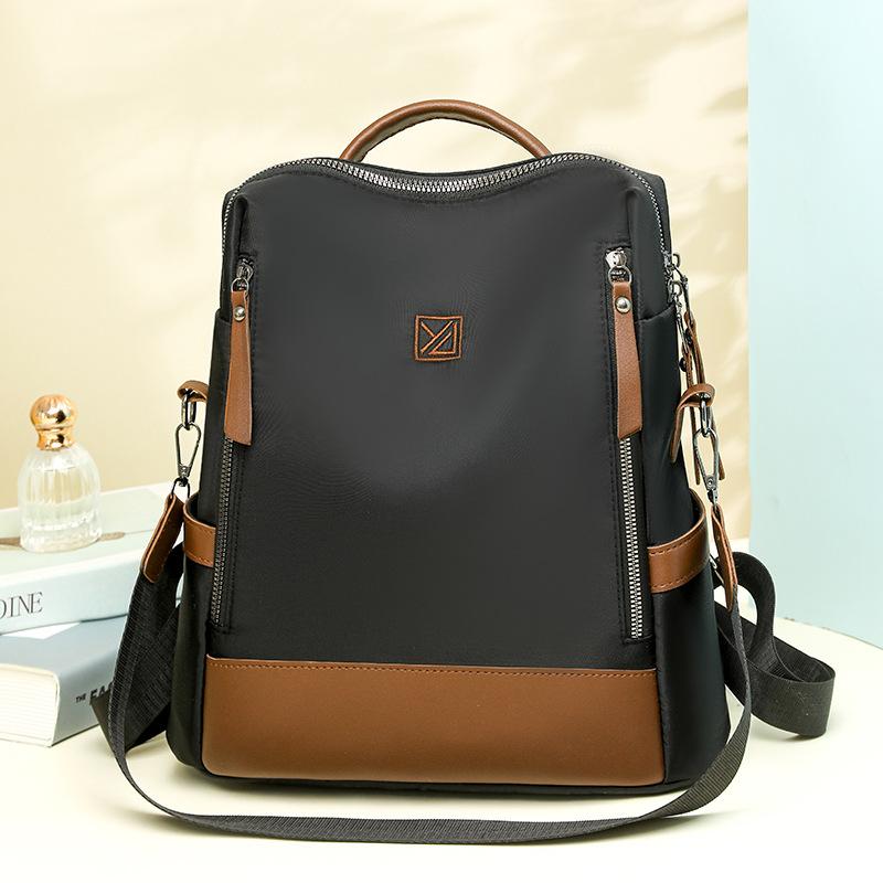 Schoolbag Backpack Women's 1011 New Trendy Simple Versatile Oxford Fabric Lightweight Large Capacity Travel Women's Commuter Shoulder Backpack
