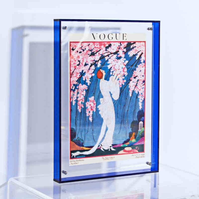 Floating Picture Frame Acrylic Frames for Wall Mounted Tabletop Standing Decorative Photo Frames Neon Translucent Hanging Frame