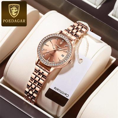 Nuevo Reloj de lujo para mujer de marca superior con caja, relojes de cuarzo luminosos resistentes