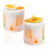 Unscented Wax Pillar Candle for Decor Multicolor (3 Inch - 3Pieces)