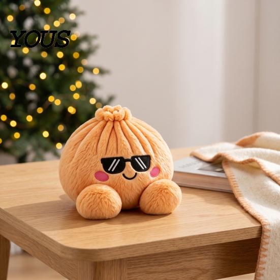 Skin Friendly Soft Pillow Cute Dumpling Plush Toy, Stuffed for Stress Relief And Anxiety Sensory Toy Focus Relief, Kawaii Food Plushie