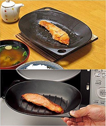 Hanaka Department Store [Kitchen Utensils] Banko Ware Microwave Heating Plate with Lid, Black, 01-02