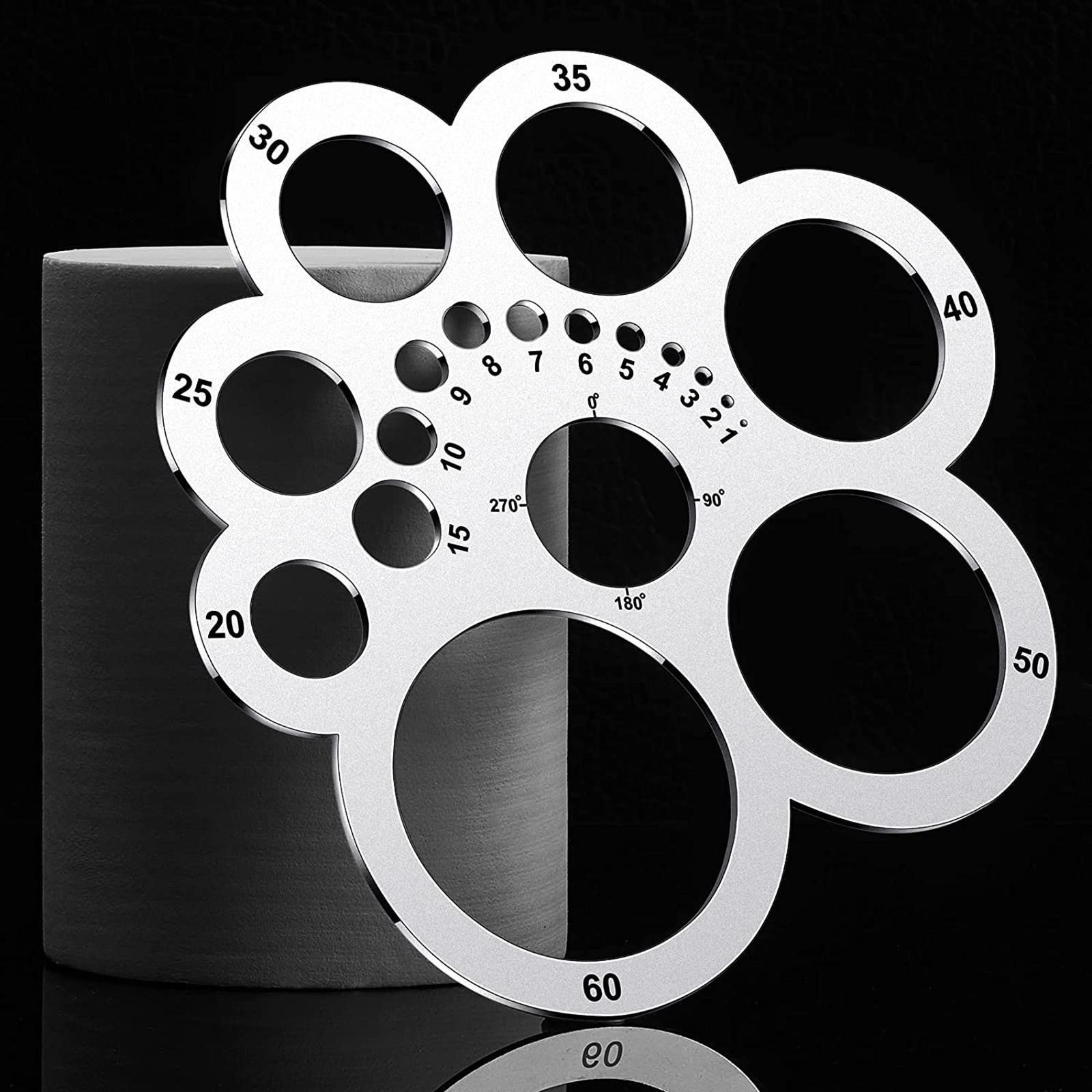 

Инструменты для резки кожи Угловая режущая линейка Нержавеющая сталь Круглая линейка для резки углов кожи для