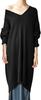 LrisIuza Echo Sweater Knit Long Long Loose Solid Plus Sizes Korean Cute Women's Dress, V-Neck Dress, Sleeves, Fit, Slimming, Casual, Commuting, Color,