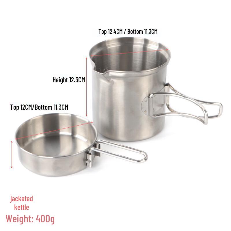 Gongziyu Outdoor Stainless Steel Portable Wood Stove Cookware Set