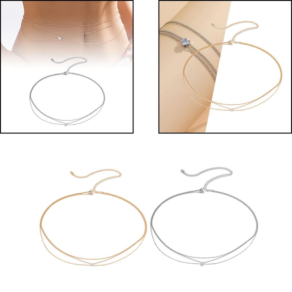 Women Waist Chain Belt Dress Belt Lady Body Jewelry for Pants Skirt Clothes