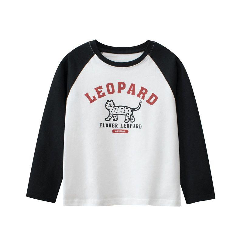 Foreign Trade Children's Clothing Boys and Girls Pure Cotton Cartoon Print Long-Sleeved T-Shirt Spring Base Shirt for Older Teenagers