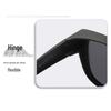Unisex Polarized TR Clip-On Glasses Set - Trendy, Large Frame Sunglasses for Driving