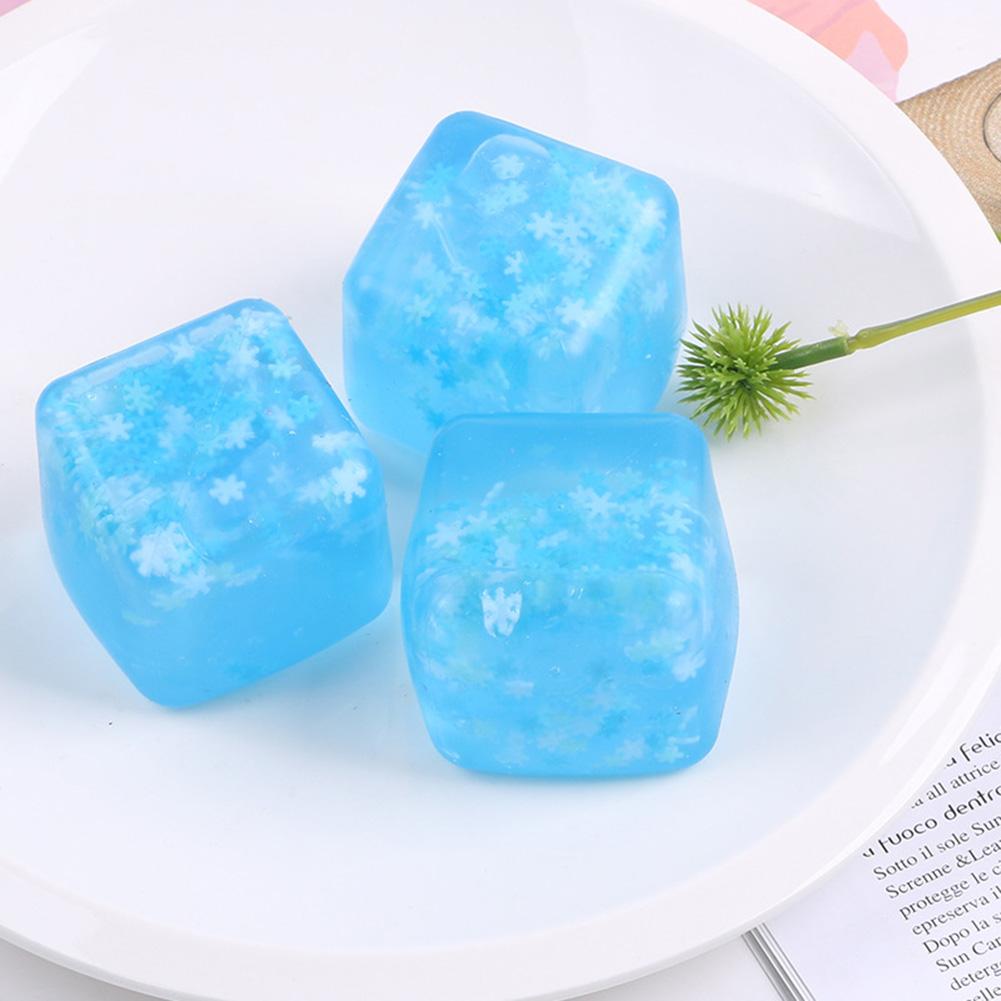 Ice Cube Squeeze Toy Creative Mini Anxiety Relief Toy Versatile Soft Squeeze Stretch Toy for Adults Stress Relief