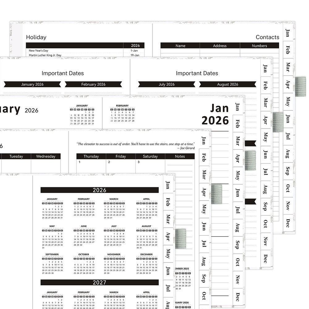 Wear-resistant A5  Agenda Planning Notebook English Office Work Planner  Stationery