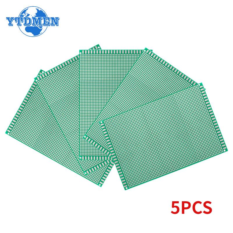 1-5PCS PCB Prototyping Board 10*15cm Green Single Side Universal Printed Circuit Boards Breadboard, for Arduino