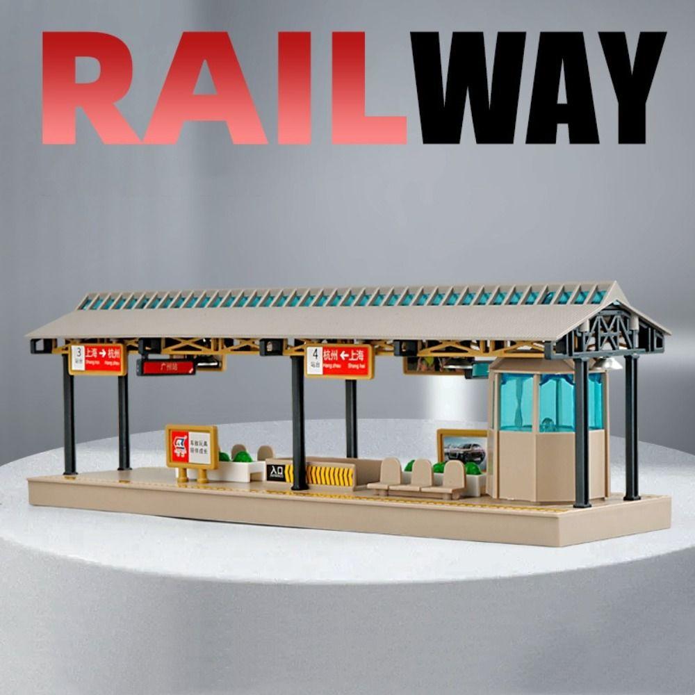 Simulated Metro Station Model Figure Display Architecture Scene Model Kids Toy