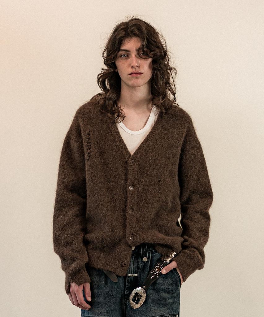 Thevinylhouse Grunge Cardigan Brown
