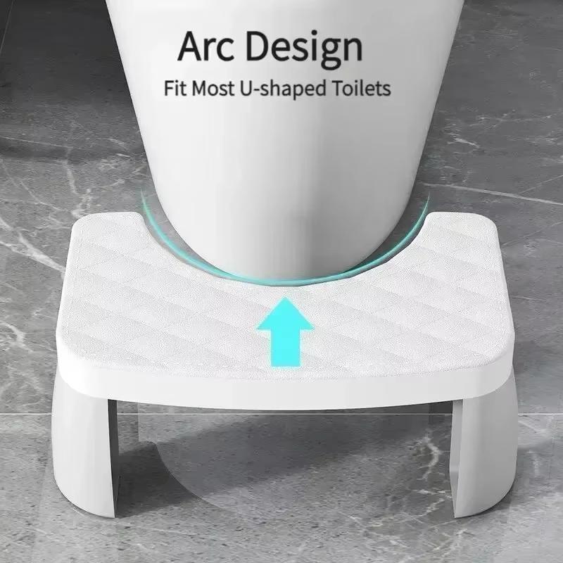 1Pcs Anti-Slip Toilet Stool Squatting Foot Stool Non-Skid Step Stool for Adults Kid Elderly Pregnancy Bathroom Squat Potty Stool