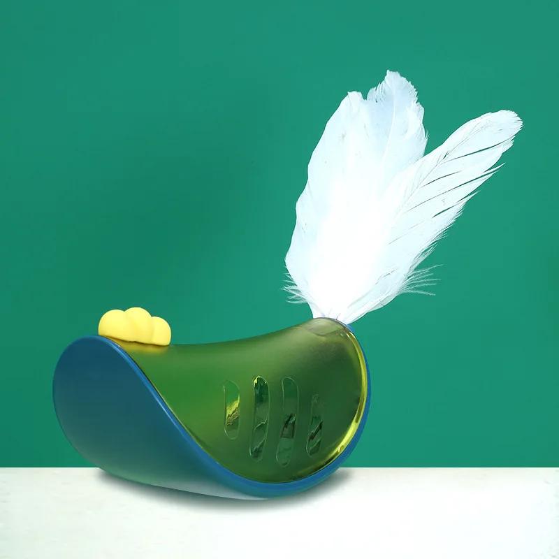 Interactive Leaky Food Cat Dog Toy Chicken Biomimetic Animal Toy Multifunctional Replaceable Feather Small Dog Toy Indoor Fun Companion Pet Supplies