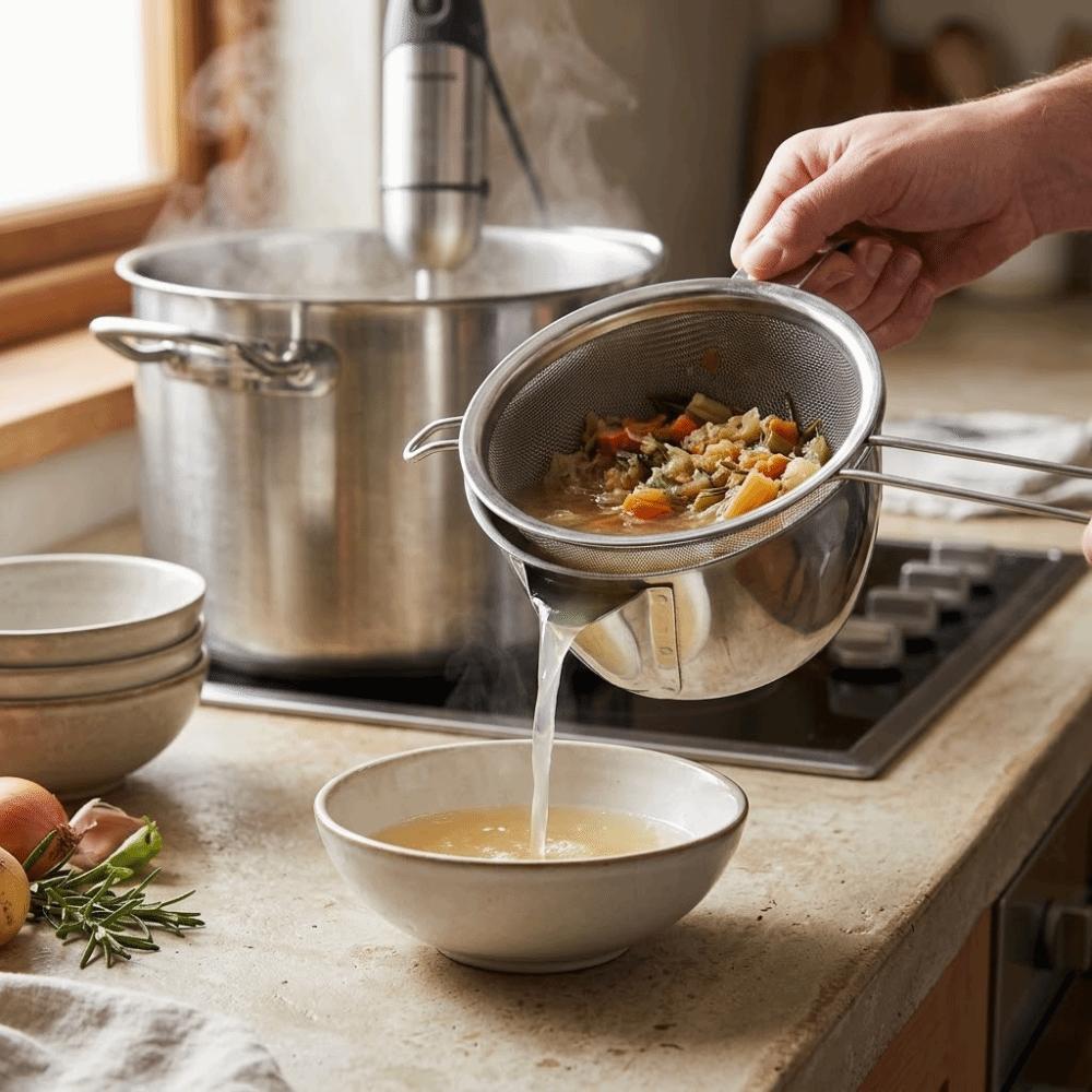 Rustless Steel Filter Bowl Precision Fat Separator Safe Separation Cup Soup Making