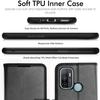 Leather Wallet Case for Oppo A53 / A32, Flip Protective Case Cover with Wallet Card Holder, Stand & Wrist Strap