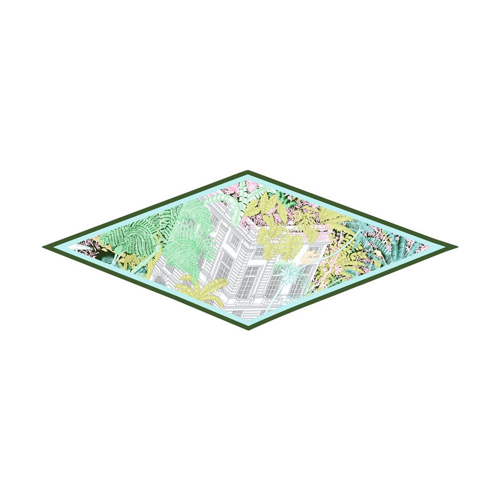 Diamond Scarf Jungle Print Brand Silk Scarves Wraps Women Luxury Bandana Headband Lady Hijabs Foulards Neckerchief Shawls