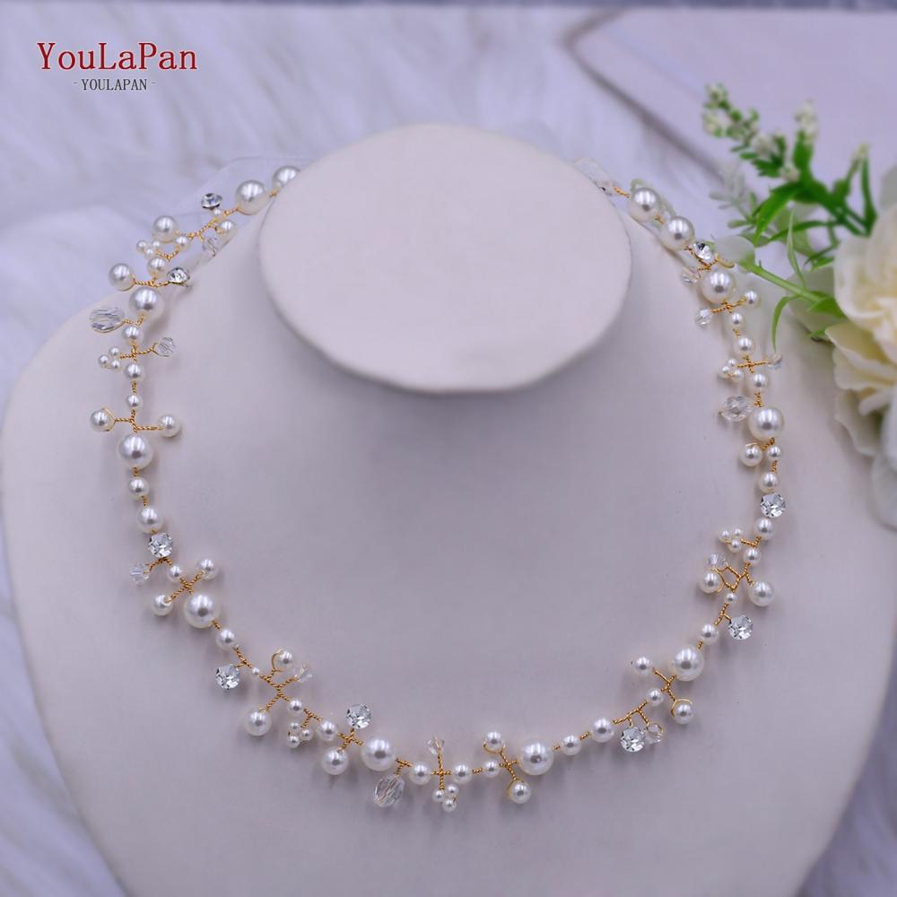 YouLaPan Beaded Crystal Bridal Wedding Belt Handmade Pearls Sash Belt for Woman Dress Rhinestone Jewelry Accessories SH03