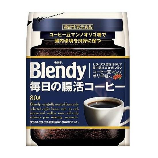 AGF Blendy Daily Intestinal Health Coffee Bag 80g Instant Dissolves Water Refill Manno Oligosaccharide
