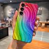 Capa de Celular Colorida com Listras Arco-Íris Para Samsung S26 S24 Ultra S25 S23 Fe S22 S20 S21 Plus A16 A54 A34 A53 Tampa Traseira